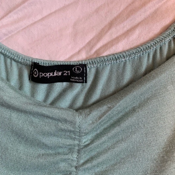 Cropped Off The Shoulder Top - Picture 3 of 4